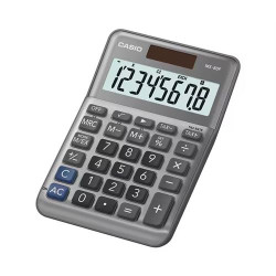 CALCULADORA CASIO SECRETARIA -MS80F ( Silver - Painel frontal em metal - Ecrã extra grande - Sina... )
