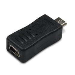 ADAPTADOR METRONIC 470229( Fêmea _ Macho - Preto - Adaptador Mini USB _ Micro USB )