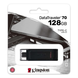 PEN USB KINGSTON DT70_128GB( 128 GB - Preto - USB-C 3.2 ) PEN USB KINGSTON DT70_128GB( 128 GB - Preto - USB-C 3.2 )