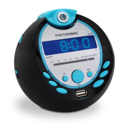 RÁDIO RELÓGIO METRONIC 477016( Pilhas ou corrente - 0,5 W - MP3 ) RÁDIO RELÓGIO METRONIC 477016( Pilhas ou corrente - 0,5 W - MP3 )