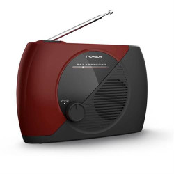 RÁDIO PORTÁTIL THOMSON RT353( Pilhas ou corrente - Preto _ Bordeaux - Sintonizador analógico FM - Antena telescópica ) RÁDIO PORTÁTIL THOMSON RT353( Pilhas ou corrente - Preto _ Bordeaux - Sintonizador analógico FM - Antena telescópica )