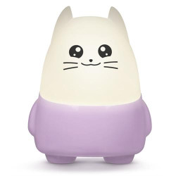 LUZ PRESENÇA BIGBEN GATO NLKIDSCAT ( USB-C - Lilás - Luz noturna infantil com intensidade ajust... ) LUZ PRESENÇA BIGBEN GATO NLKIDSCAT ( USB-C - Lilás - Luz noturna infantil com intensidade ajust... )