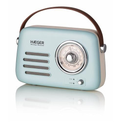 RÁDIO PORTÁTIL HAEGER HERITAGE( Bateria - 5 W - Azul )