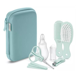 CONJUNTO PHILIPS DE CUIDADOS PARA BEBÉ-SCH401_00 ( Verde - Aspirador nasal com ponta suave e flexível - Escova... ) CONJUNTO PHILIPS DE CUIDADOS PARA BEBÉ-SCH401_00 ( Verde - Aspirador nasal com ponta suave e flexível - Escova... )