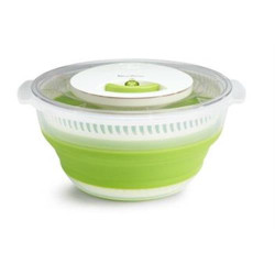 ESCORREDOR DE SALADAS MOULINEX K2530104( 4 Litros - Branco _ Verde - Sistema de enrolar automático - Botão Stop - Compatível com a M.L.L. )