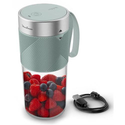 LIQUIDIFICADOR MOULINEX LM1C0410( 0,3 L - Inox - Azul )( 0,3 L - Inox - Azul )