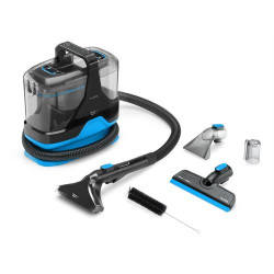MÁQUINA DE LIMPEZA FLAMA 1695FL( 600 W - 1300 ml + 1100 ml - Preto _ Azul ) MÁQUINA DE LIMPEZA FLAMA 1695FL( 600 W - 1300 ml + 1100 ml - Preto _ Azul )