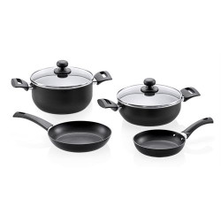 TREM DE COZINHA FLAMA 22304FL ( Preto - Caçarola: 22 cm - Panela: 22 cm - Frigideira: 22 cm... ) TREM DE COZINHA FLAMA 22304FL ( Preto - Caçarola: 22 cm - Panela: 22 cm - Frigideira: 22 cm... )