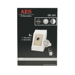 SACO DE ASPIRADOR AEG GR24S( 4 sacos + 1 filtro do motor + 1 microfiltro - Sacos sintéticos em fole para gama Vampyr TC )