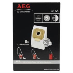 SACO DE ASPIRADOR AEG GR5S( 8 sacos + 2 microfiltros - Indicado para a gama Vampyrino - Sacos sintéticos em fole - 2 litros )