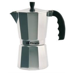 CAFETEIRA ORBEGOZO KF200( 2 Chávenas - Alumínio - Compatível com placas eléctricas, vitrocerâmicas e gás ) CAFETEIRA ORBEGOZO KF200( 2 Chávenas - Alumínio - Compatível com placas eléctricas, vitrocerâmicas e gás )