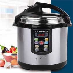 PANELA ELECTRICA ORBEGOZO HPE6075 ( 6 Litros - Silver - 1000 W - Menus pré-configurados cozinha... )