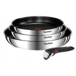 SET 3 FRIGIDEIRAS + 1 PEGA TEFAL L8974S45 ( Interior antiaderente Titanium - Inox - Composto por: 2 fr... ) SET 3 FRIGIDEIRAS + 1 PEGA TEFAL L8974S45 ( Interior antiaderente Titanium - Inox - Composto por: 2 fr... )