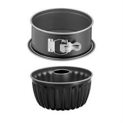 SET TEFAL 2 FORMAS J176S204 ( Preto - 2 formas: rosca 16 cm + redonda 18 cm - Forma redon... ) SET TEFAL 2 FORMAS J176S204 ( Preto - 2 formas: rosca 16 cm + redonda 18 cm - Forma redon... )
