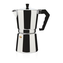 CAFETEIRA HAEGER MOKAPOT9 ( 9 Chávenas - Alumínio - Pega em baquelite - Junta em silico... ) CAFETEIRA HAEGER MOKAPOT9 ( 9 Chávenas - Alumínio - Pega em baquelite - Junta em silico... )