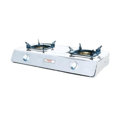 FOGÃO PORTÁTIL HAEGER SAFINEPLUS2N5H ( 2 Gás - Inox_Branco - 2 queimadores duplos de bronze com 7... ) FOGÃO PORTÁTIL HAEGER SAFINEPLUS2N5H ( 2 Gás - Inox_Branco - 2 queimadores duplos de bronze com 7... )