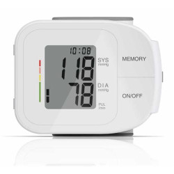 MEDIDOR DE TENSÃO HAEGER WRIST HEART ( 2 x 60 - Branco - Mostrador com hora e data - Classificaçã... )