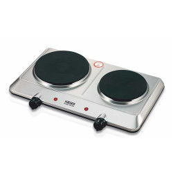 PLACA ELÉTRICA PORTÁTIL HAEGER DOUBLE TOP DISC ( 2250 W - Inox - 2 zonas: 18 e 15 cm - 5 níveis de temperatu... )