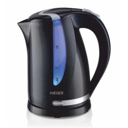 JARRO ELÉTRICO HAEGER BLACKNESS ( 2200 W - Preto - Botão para abertura da tampa - Placa de aq... )