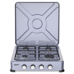 FOGÃO PORTÁTIL HAEGER QUADCOOK ( 4 G - Silver - Queimadores de alumínio resistente à corros... ) FOGÃO PORTÁTIL HAEGER QUADCOOK ( 4 G - Silver - Queimadores de alumínio resistente à corros... )