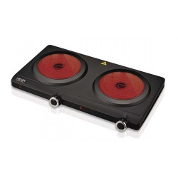 PLACA HAEGER DOUBLEVITRO ( 2500 W - Preto - Duas placas vitrocerâmicas de 190 mm de di... )