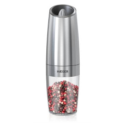 MOINHO ESPECIARIAS HAEGER SALT&PEPPER ( Silver - Moinho de sal e pimenta - Sensor de gravidade - Aj... )