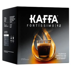CÁPSULAS DE CAFÉ KAFFA FORTISSIMO PARA DOLCE GUSTO ( 96 Cápsulas - O lote Negro tem um carácter forte e sabor in... )