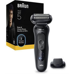MÁQUINA DE BARBEAR BRAUN S5_52N1200SBLACK( Recarregável - 50 minutos - Preto ) MÁQUINA DE BARBEAR BRAUN S5_52N1200SBLACK( Recarregável - 50 minutos - Preto )