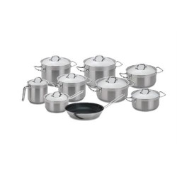 TREM DE COZINHA SILAMPOS PROFTEJO ( Aço inoxidável (acabamento satinado) - Composto por: - Caça... )