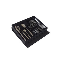 FAQUEIRO 24 PEÇAS SILAMPOS LISBON ( Aço inoxidável - Composto por - 6 facas - 6 garfos - 6 colh... ) FAQUEIRO 24 PEÇAS SILAMPOS LISBON ( Aço inoxidável - Composto por - 6 facas - 6 garfos - 6 colh... )