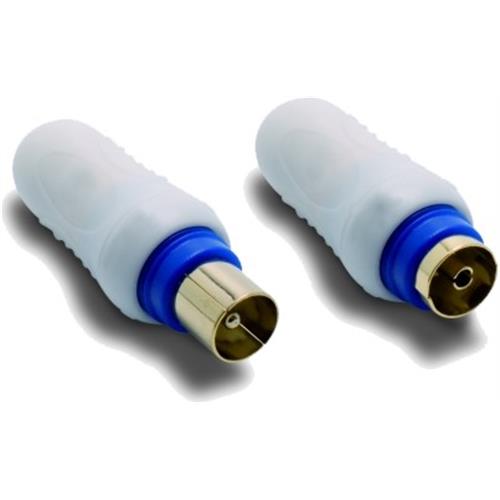CONECTOR ASTRELL TV (2)-011302( 2 - Macho _ Fêmea - Conector TV 9,52 mm )