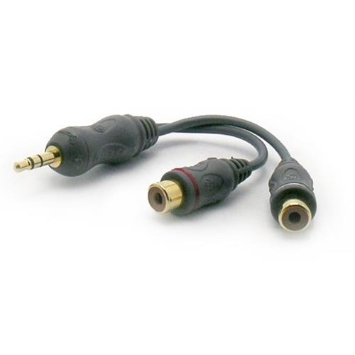 ADAPTADOR JACK 3,5M METRONIC 460050 ( Preto - Adaptador estéreo - 3,5 mm macho _ 2 x RCA fêmea -... )