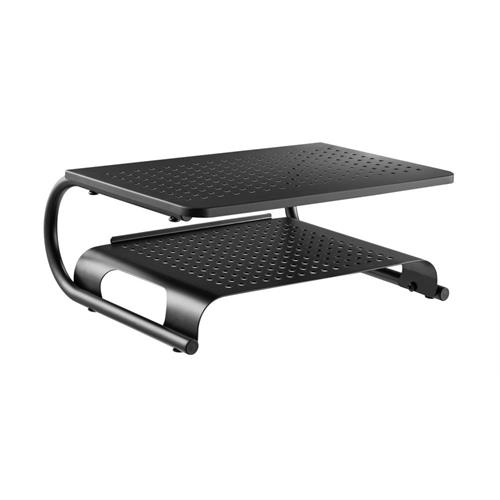 BASE NAPOFIX ERGONÓMICA P_MON.-ERGO110 ( 20 Kg - Preto - Duas prateleiras - É uma opção perfeita par... )