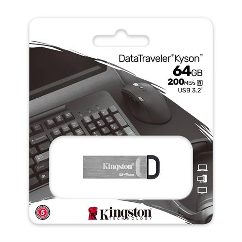 PEN USB KINGSTON DTKN_64GB( 64 GB - 60 MB (máx.) - 200 MB (máx.) )