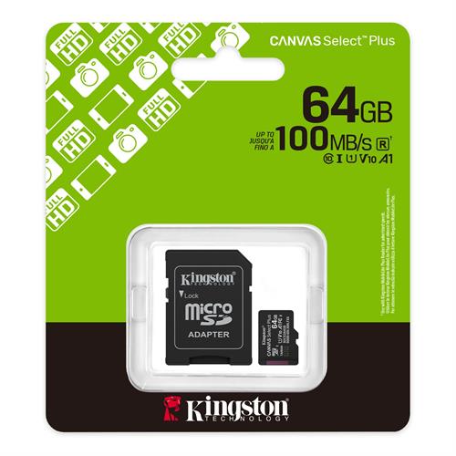 CARTÃO DE MEMÓRIA KINGSTON SDCS3_64GB( 64 GB - 150 MB (máx.) - Classe 10 - Otimizado para uso com dispositivos Android )