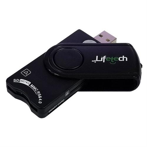 LEITOR CARTÃO CIDADÃO LIFETECH LFCRD009 ALL IN ONE ( Cartão de cidadão, cartões inteligentes, SD_SDHC_ Mini SD_MM... )