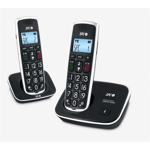 TELEF FIXO SPC -COMF.KAISER DUO PT ( Preto - Teclas grandes - Compatível com aparelhos auditivos... )