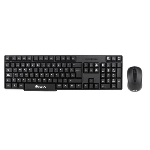 TECLADO + RATO SEM FIOS NGS EUPHORIAKIT ( Wireless - Preto - Rato ótico com 1200 DPI - Rato com tecl... )
