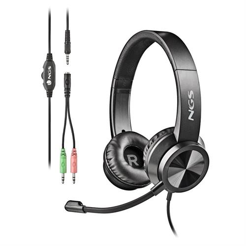 AUSCULTADORES + MICROFONE NGS MSX11PRO ( Preto - Auriculares com uma excelente qualidade de som - Al... )