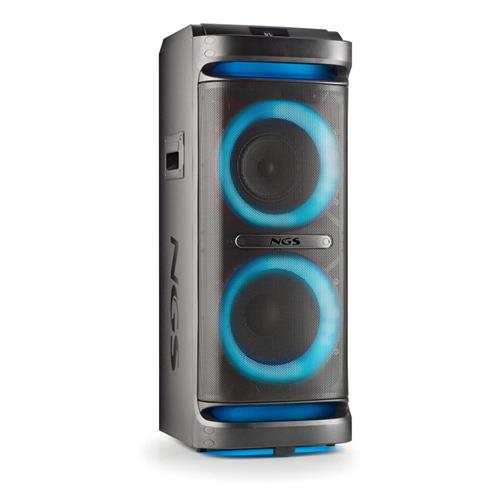COLUNA BLUETOOTH NGS WILD SPACE 2( Bluetooth - USB - Entrada auxiliar - 2 entradas microfone - 400 W - Preto )