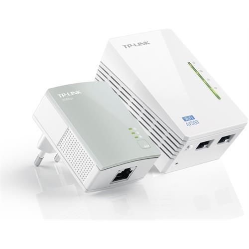 POWERLINE TP-LINK TL-WPA4220 AV600+ N300 ( 3 x Ethernet - Branco - O botão Wi-Fi Clone simplifica a c... )