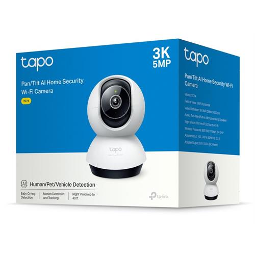 CAMARA DE VIGILÂNCIA TP-LINK TC74 ( Wi-Fi - 2880 × 1620 px - Resolução 3K - Ampla gama de movim... )