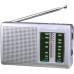 RÁDIO PORTÁTIL HAEGER GOAL ( Pilhas - Silver - Sintonizador AM _ FM - Antena telescópic... )