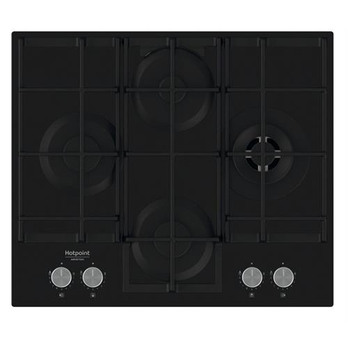 PLACA DE GÁS HOTPOINT HAGS62F_BK( Cristal Gás - 4 G - Natural )( Cristal Gás - 4 G - Natural )