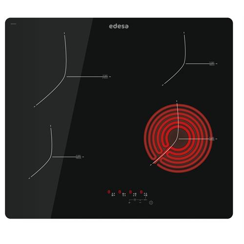 PLACA VITROCERÂMICA EDESA EVT6422R( Vitrocerâmica - 4 Z - 6500 W )( Vitrocerâmica - 4 Z - 6500 W )