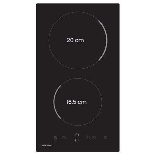 PLACA VITROCERÂMICA INFINITON VIT2FBN( Vitrocerâmica - 2 Z - 3267 W )