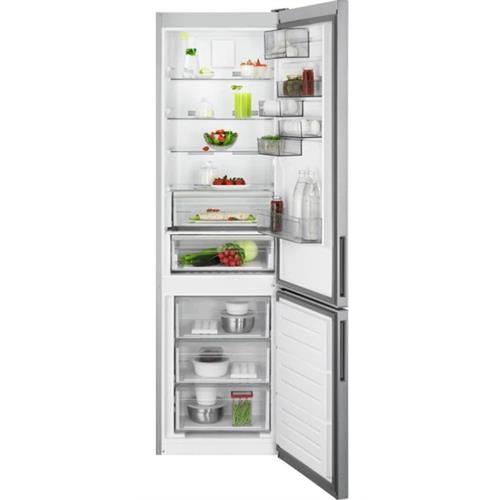 FRIGORÍFICO COMBINADO AEG RCB736D3MX( No Frost no congelador - Portas em inox anti-dedadas _ Cinzento - 379 Litros )( No Frost no congelador - Portas em inox anti-dedadas _ Cinzento - 379 Litros )