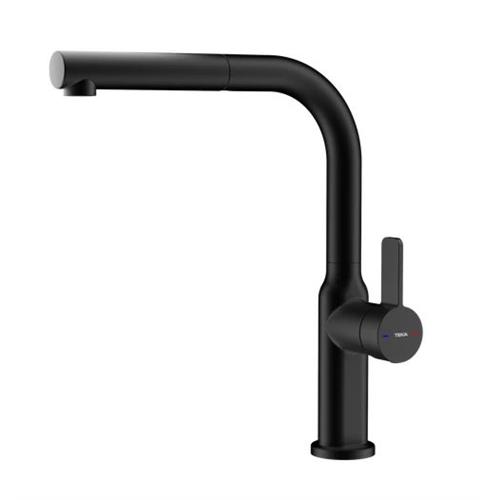 TORNEIRA MISTURADORA TEKA OVAL 938 BK ( Preto - Cano alto giratório - Chuveiro extraível - Filtro a... )