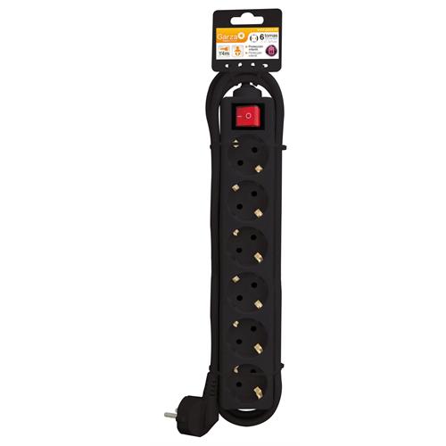 BASE GARZA 420017 ( Preto - Base com 6 tomadas - Cabo: 1,5 mm - Comprimento: 1,... )