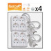 BASE GARZA 430061( 2 - 4 tomadas - Branco )